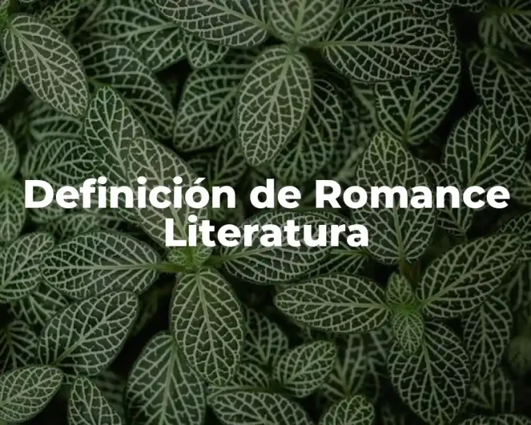 Definición de Romance Literatura