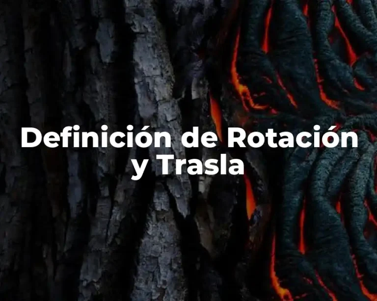 Definición de Rotación y Trasla
