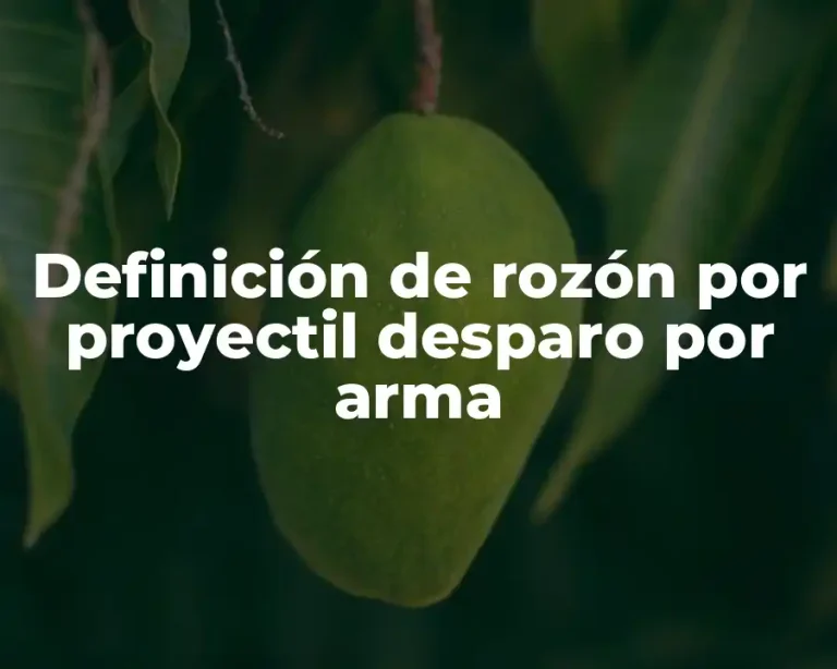 Definición de rozón por proyectil desparo por arma