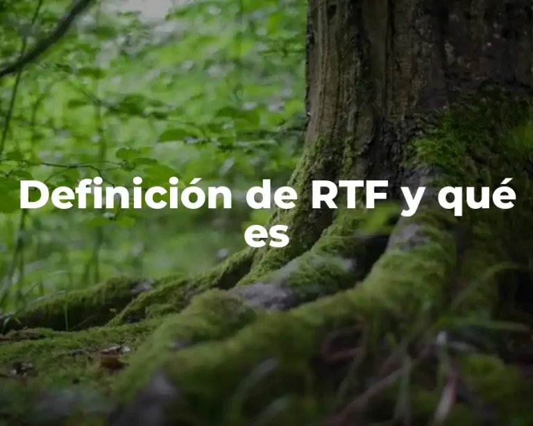 Definición de RTF y qué es