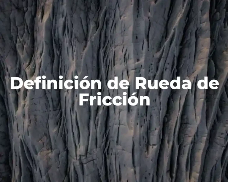 Definición de Rueda de Fricción