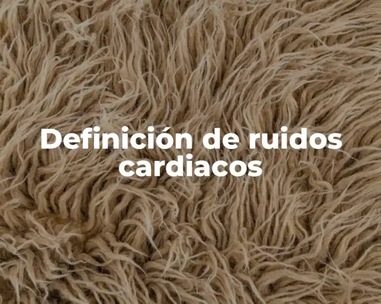 Definición de ruidos cardiacos