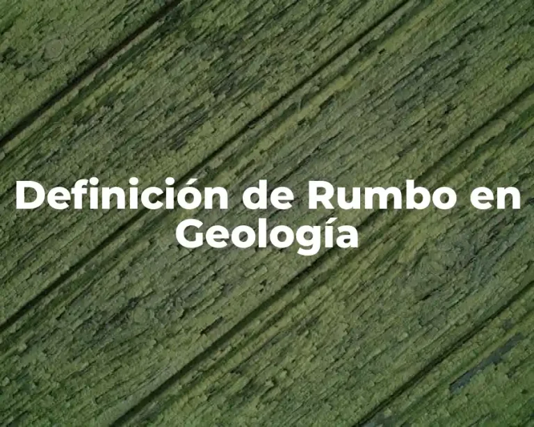 Definición de Rumbo en Geología