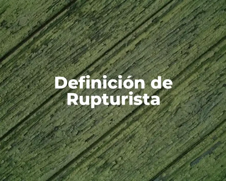 Definición de Rupturista