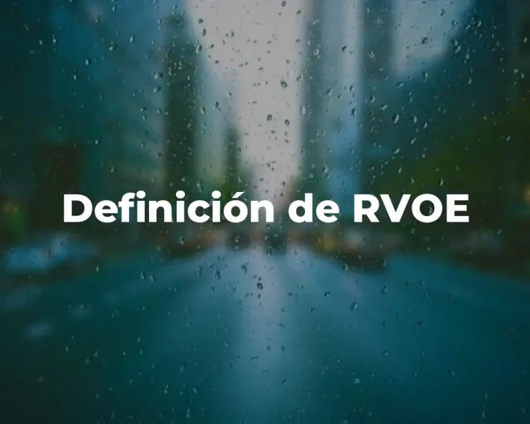 Definición de RVOE