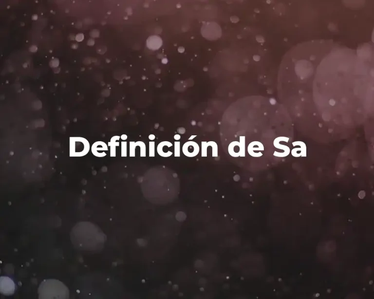 Definición de Sa