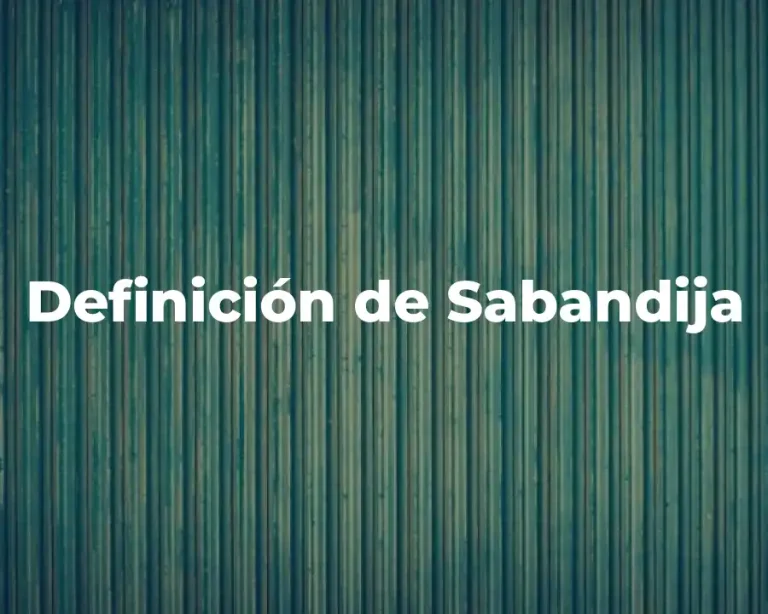 Definición de Sabandija