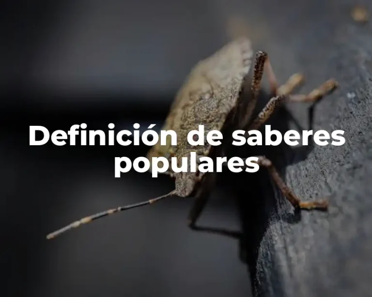 Definición de saberes populares