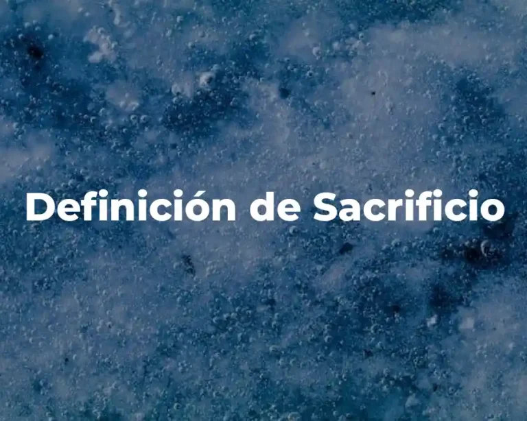 Definición de Sacrificio