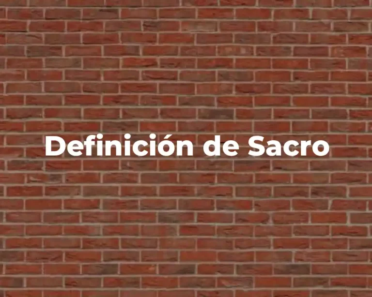 Definición de Sacro