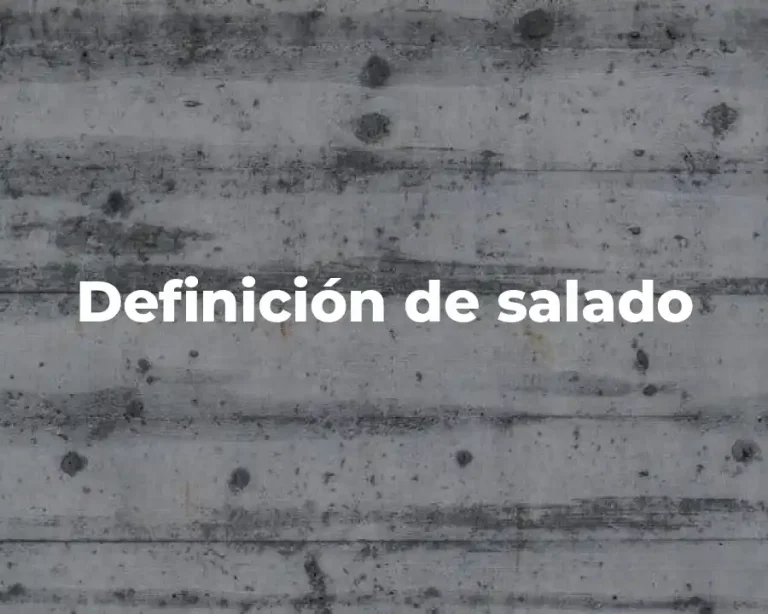 Definición de salado