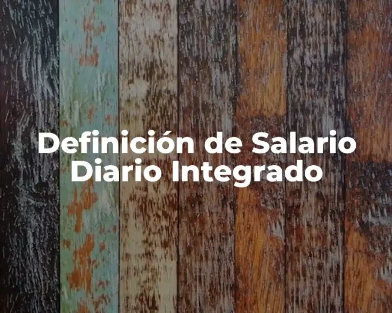 Definición de Salario Diario Integrado
