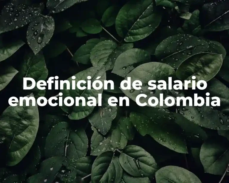 Definición de salario emocional en Colombia