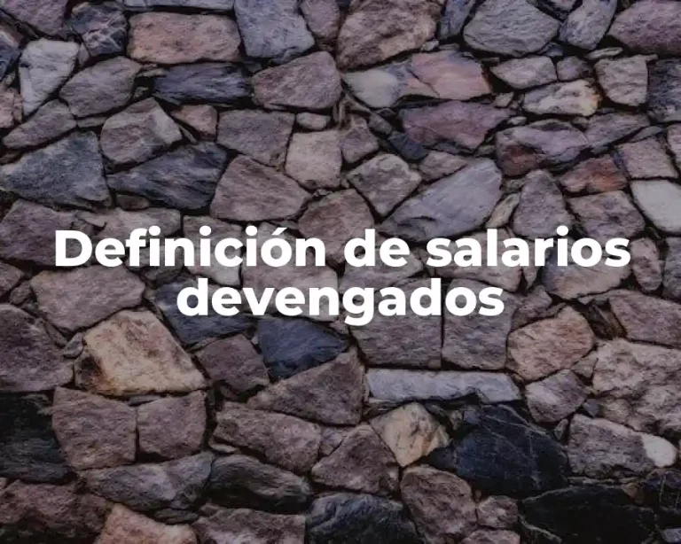 Definición de salarios devengados