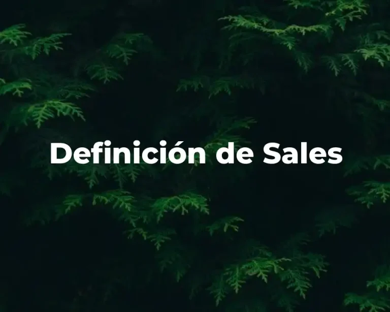Definición de Sales