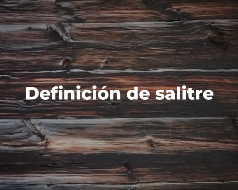 Definición de salitre