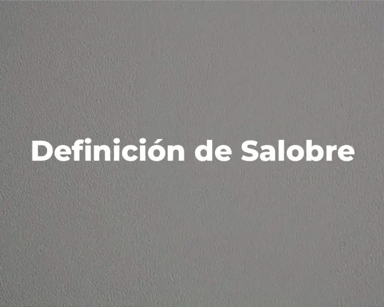 Definición de Salobre