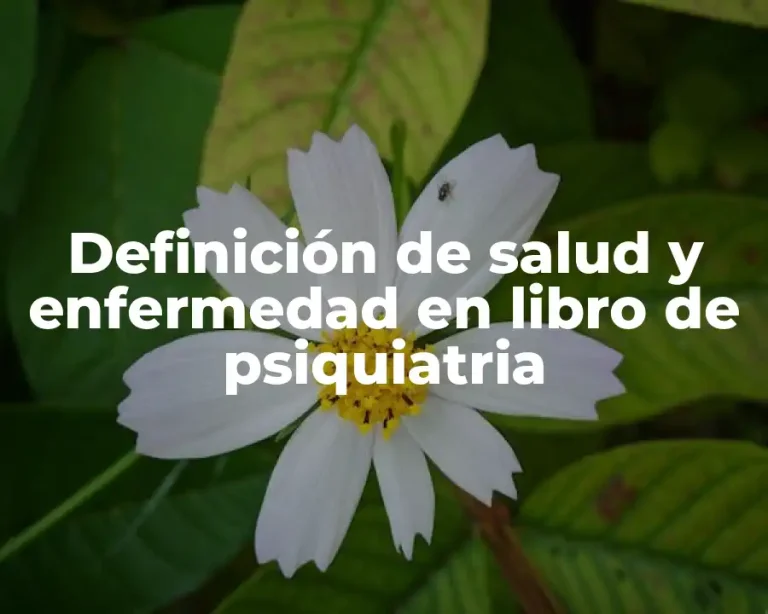 Definición de salud y enfermedad en libro de psiquiatria