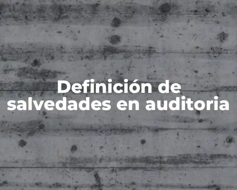 Definición de salvedades en auditoria