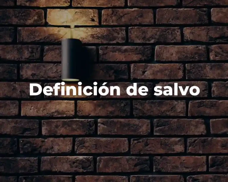 Definición de salvo