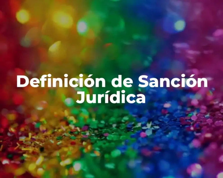 Definición de Sanción Jurídica