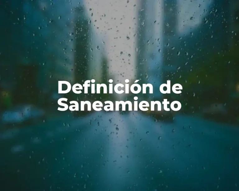 Definición de Saneamiento