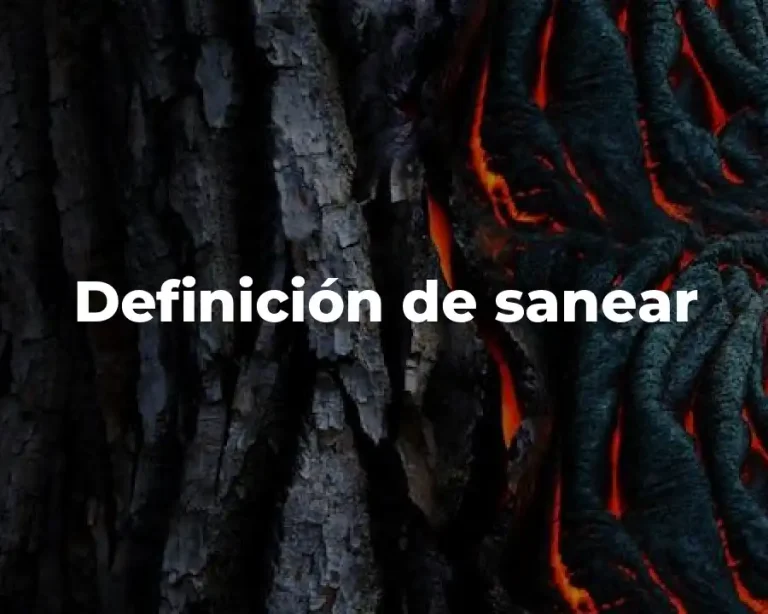 Definición de sanear