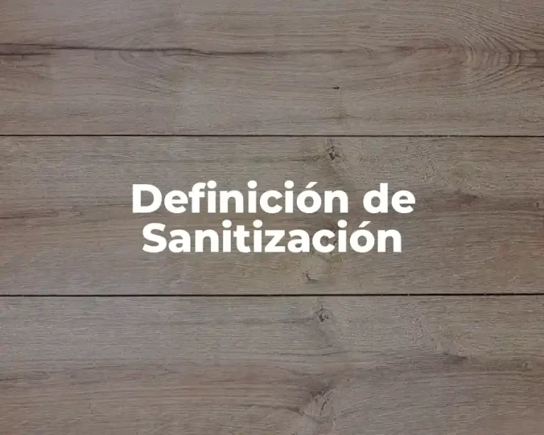 Definición de Sanitización