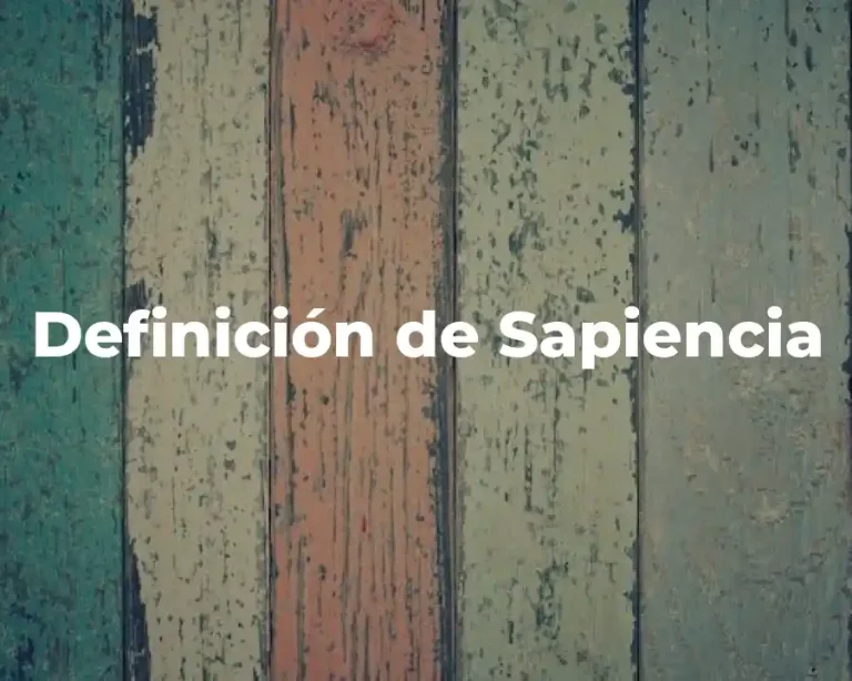 Definición de Sapiencia