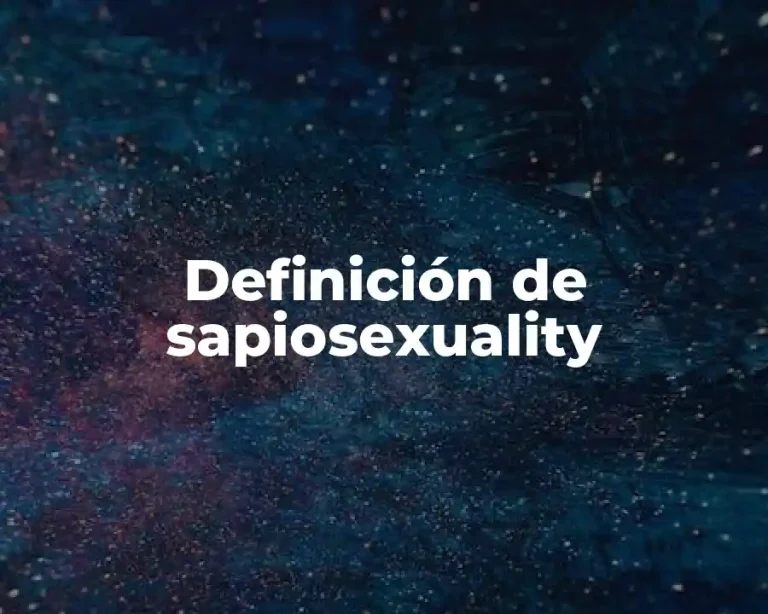 Definición de sapiosexuality