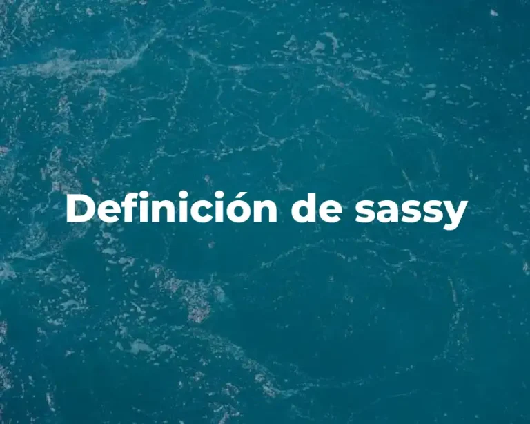 Definición de sassy