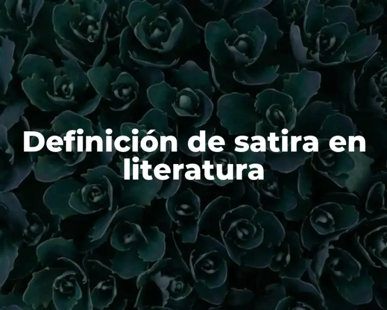 Definición de satira en literatura