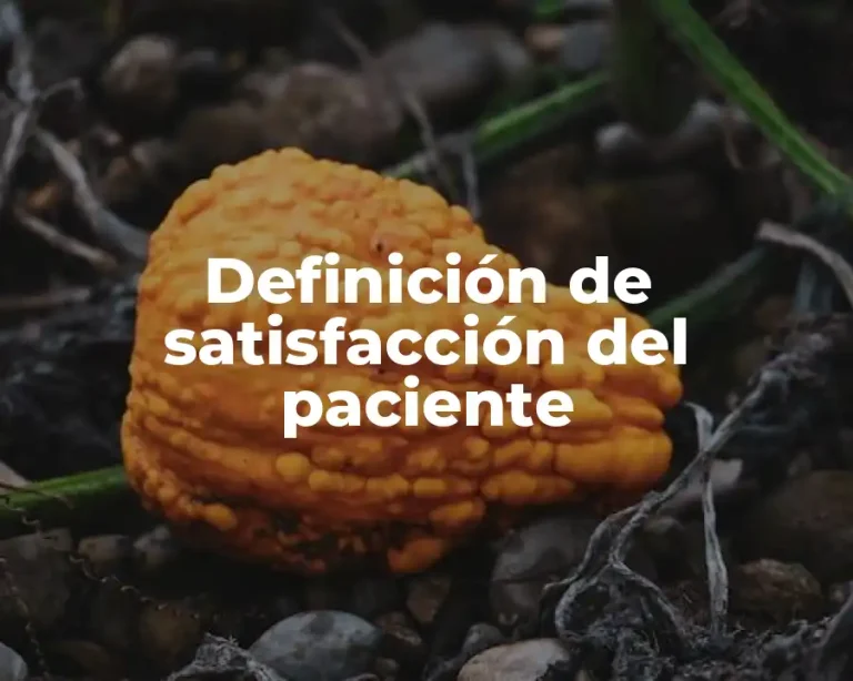 Definición de satisfacción del paciente