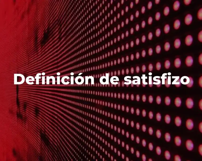 Definición de satisfizo