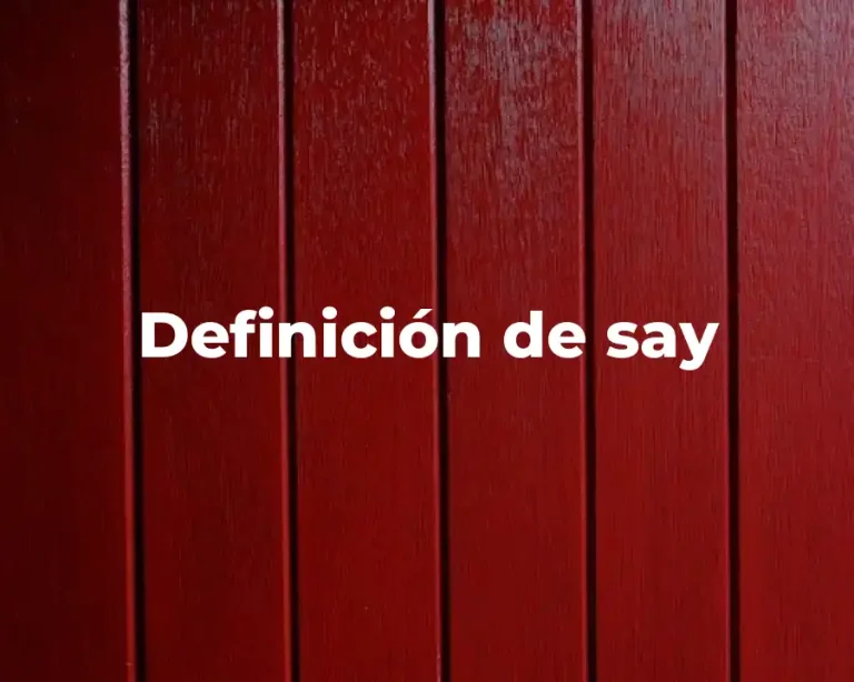 Definición de say