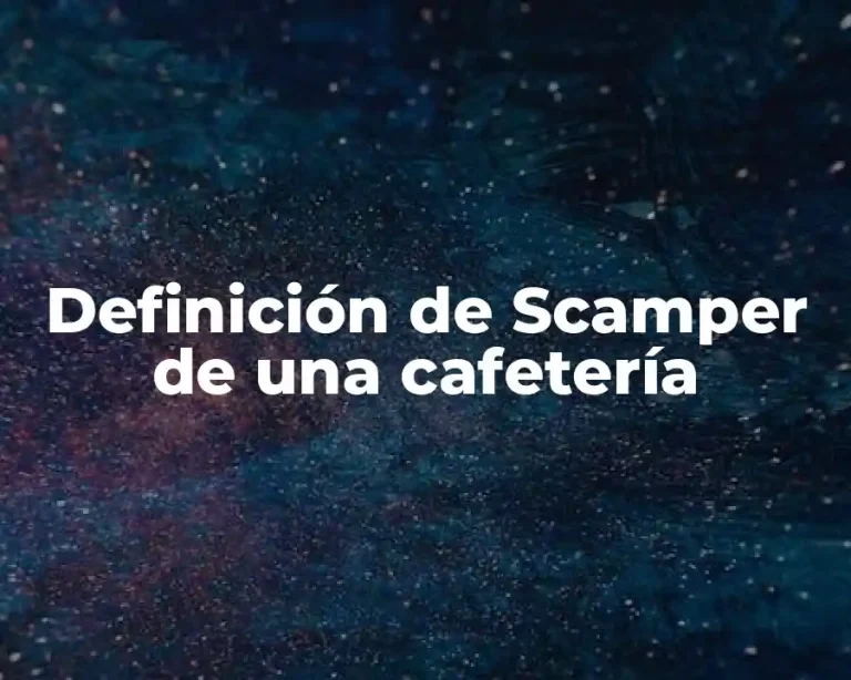 Definición de Scamper de una cafetería
