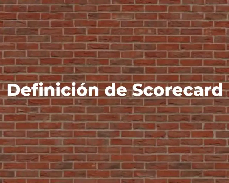 Definición de Scorecard