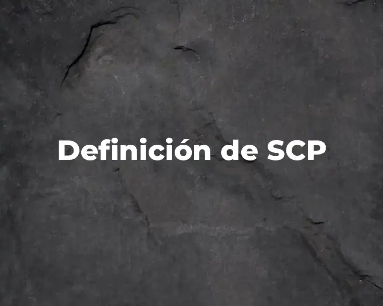 Definición de SCP
