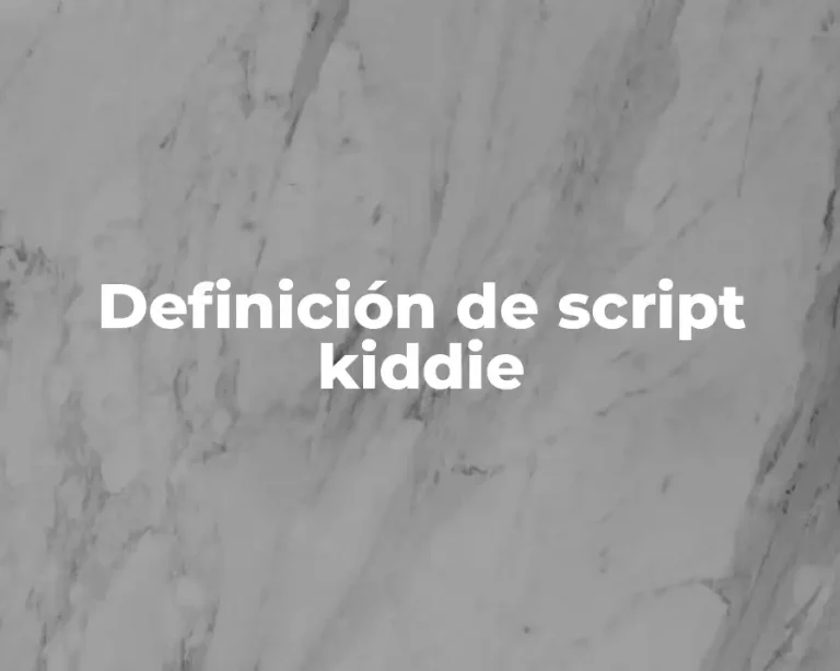 Definición de script kiddie