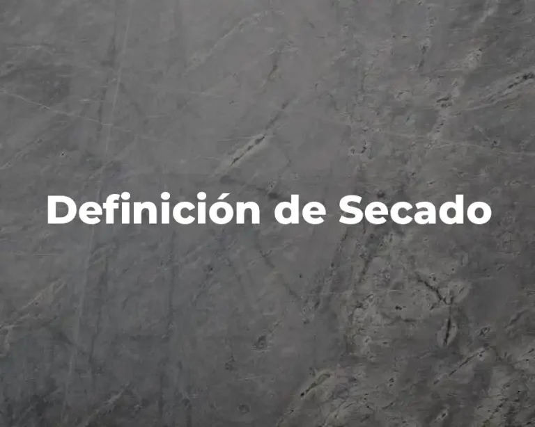 Definición de Secado