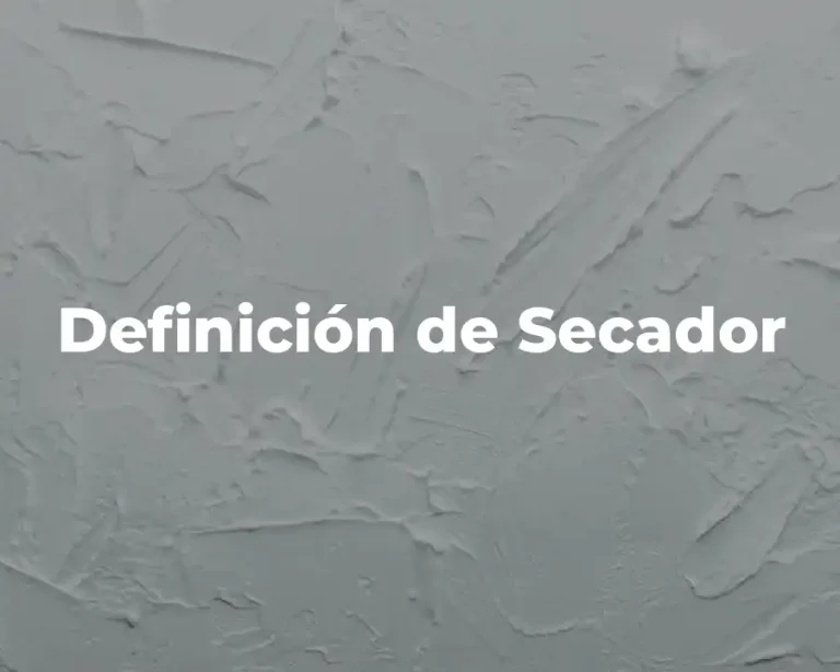 Definición de Secador
