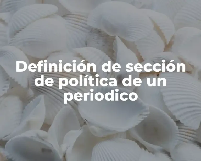 Definición de sección de política de un periodico
