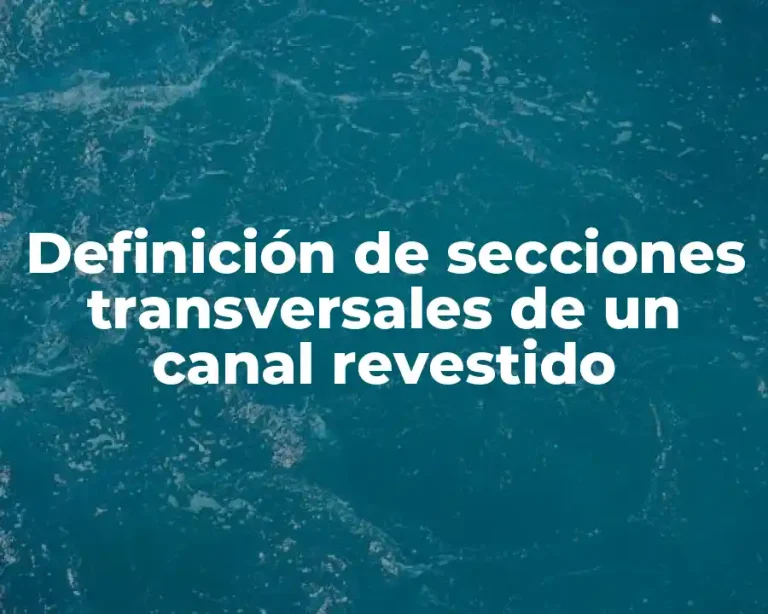 Definición de secciones transversales de un canal revestido