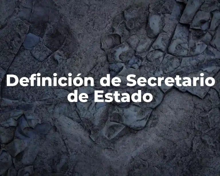 Definición de Secretario de Estado