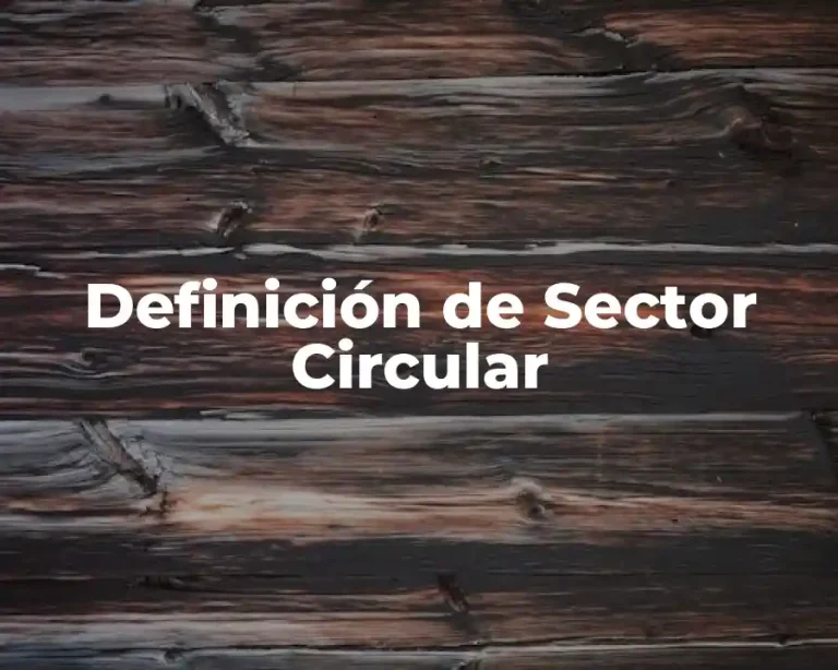 Definición de Sector Circular