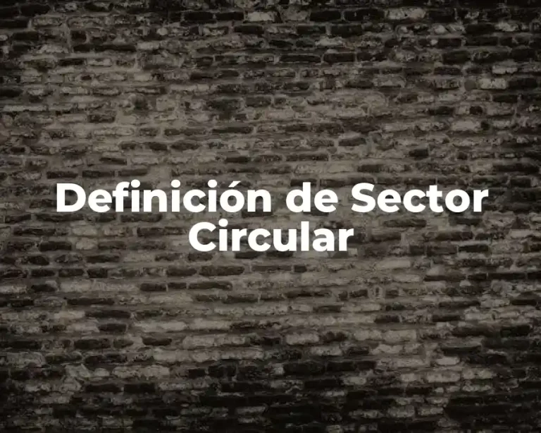 Definición de Sector Circular
