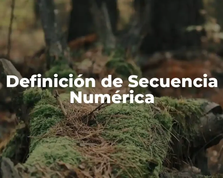 Definición de Secuencia Numérica