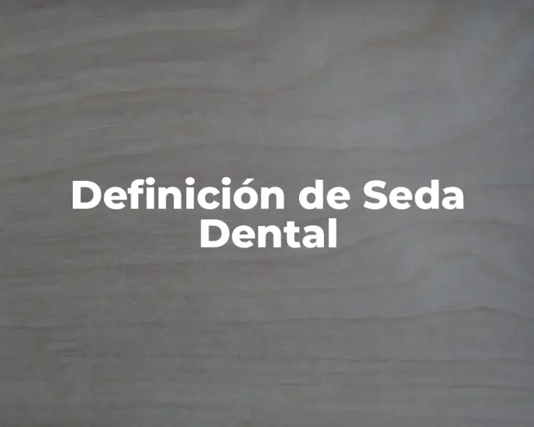 Definición de Seda Dental
