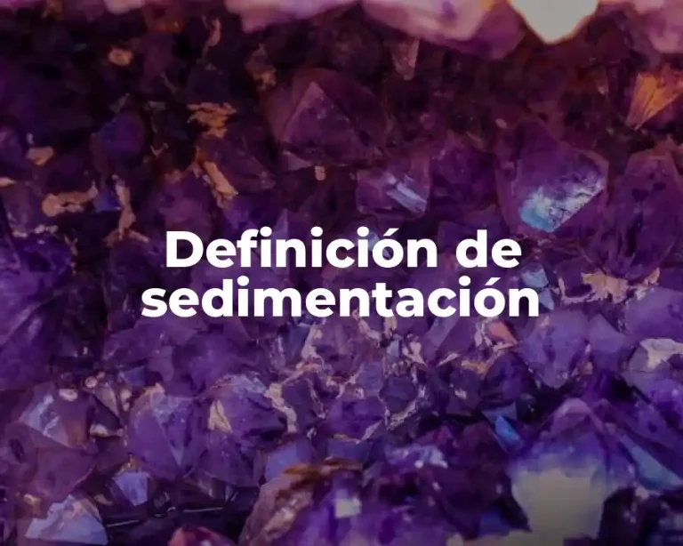 Definición de sedimentación