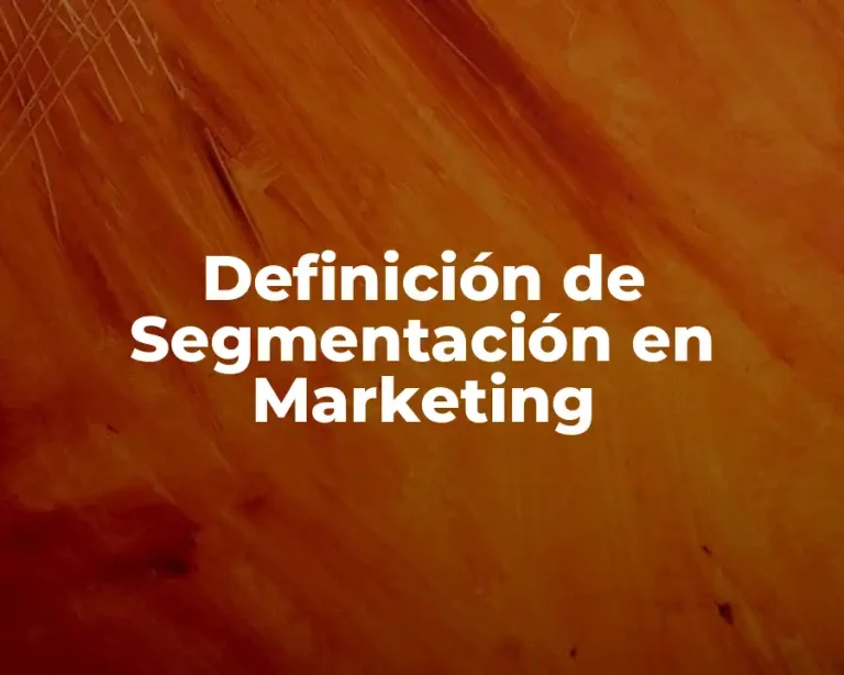 Definición de Segmentación en Marketing